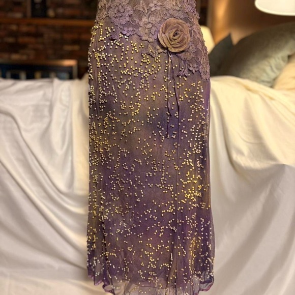 Rare Bespoke Vintage Beaded Lace Fairy Gown - S - Picture 7 of 8